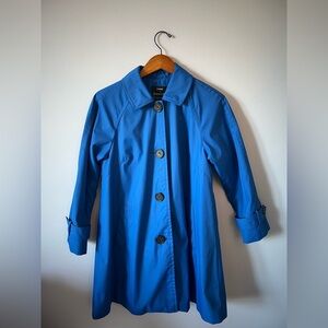 dennis basso Vibrant Blue Trench Coat